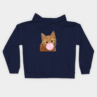 Bubble Gum Cat Kids Hoodie